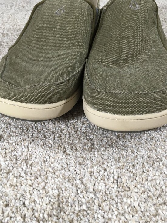 Olukai Nohea Lole Slip On Shoes Mens Size 11 M Tan Brown Canvas Drop In Heel main image 9